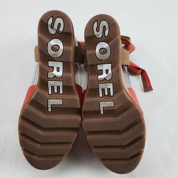 Sorel Orange and Brown Ankke Wrap Sandals 8 - Picture 10 of 13